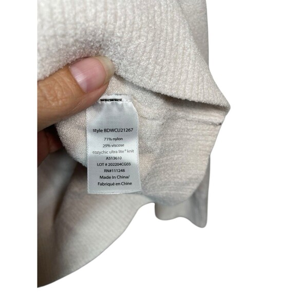 Barefoot Dreams Cozychic Lite Half Button Women's XL Ivory Hoodie Kangaroo - Picture 8 of 12